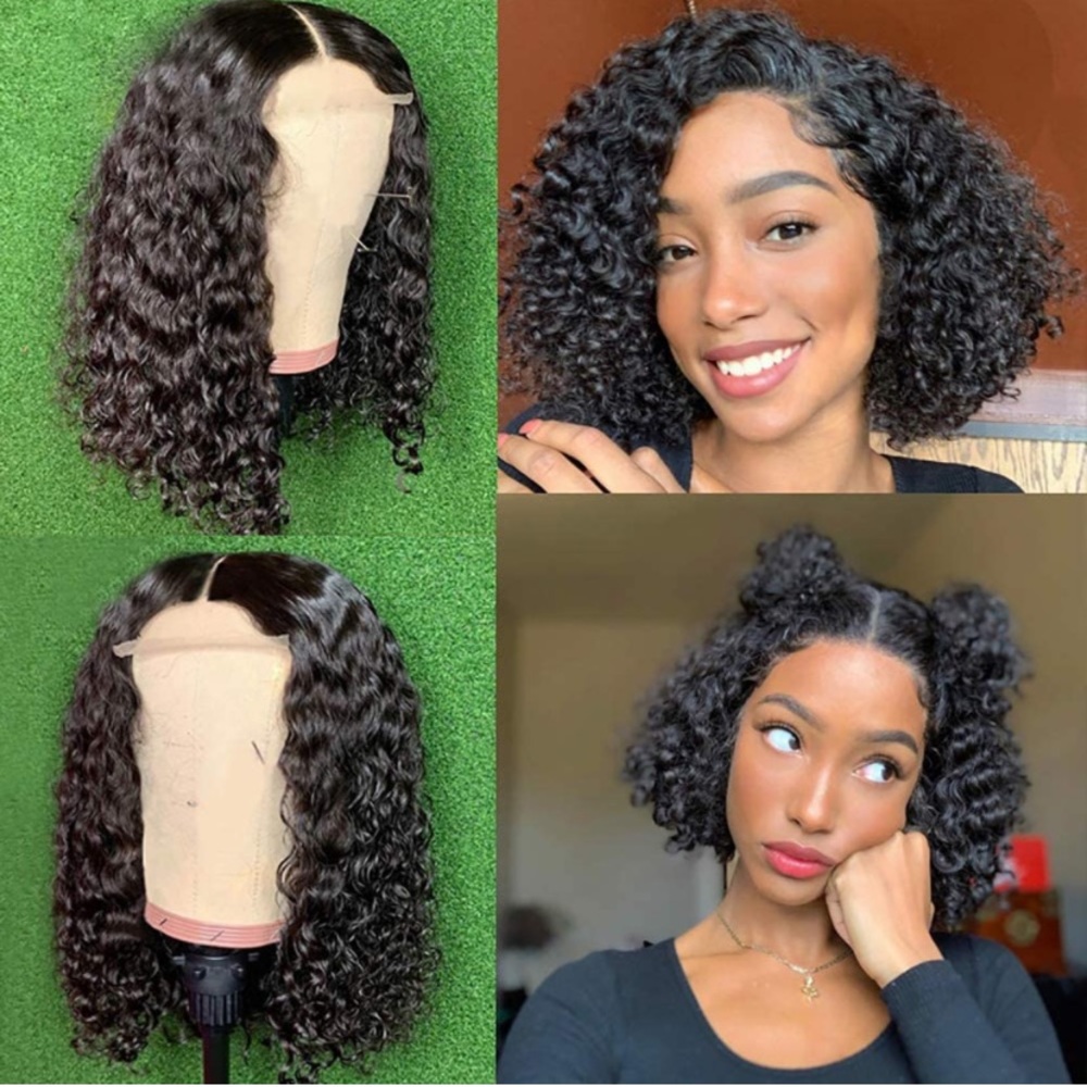 Jaha hair 100% human hair 14incj deep wave wig